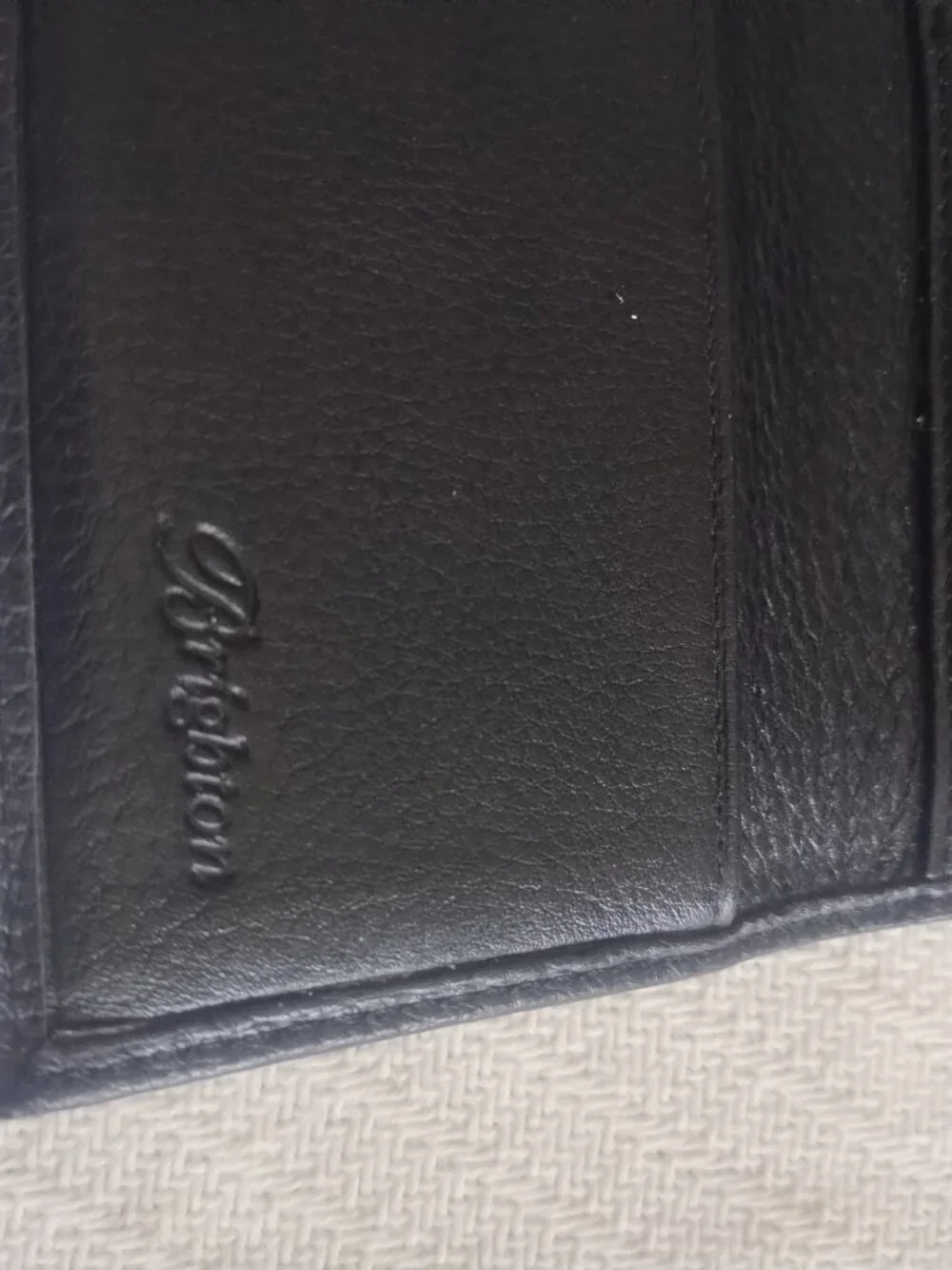 Brighton wallet brown black mock croc bow